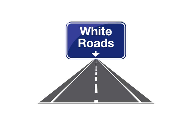 White roads logo